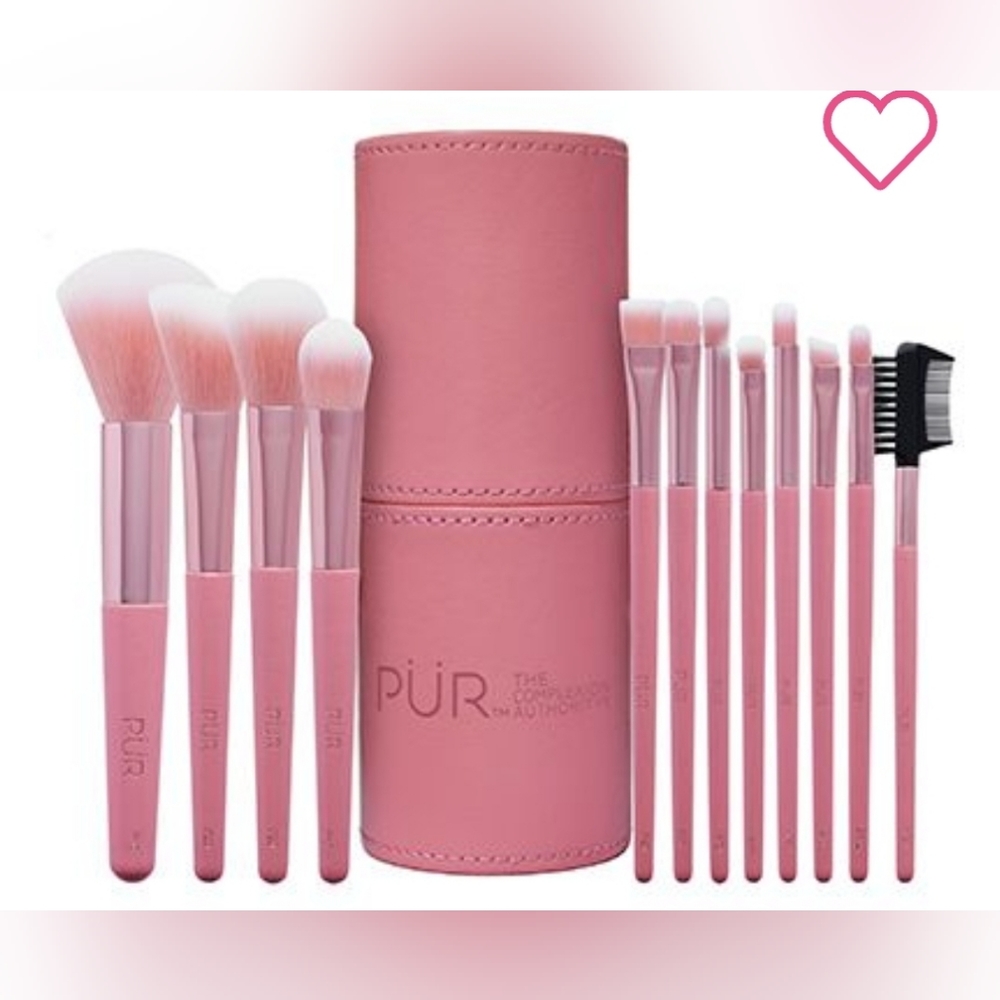 NEW Signature Travel Essentials 12-Piece Cruelty-Free Brush Set with Cup